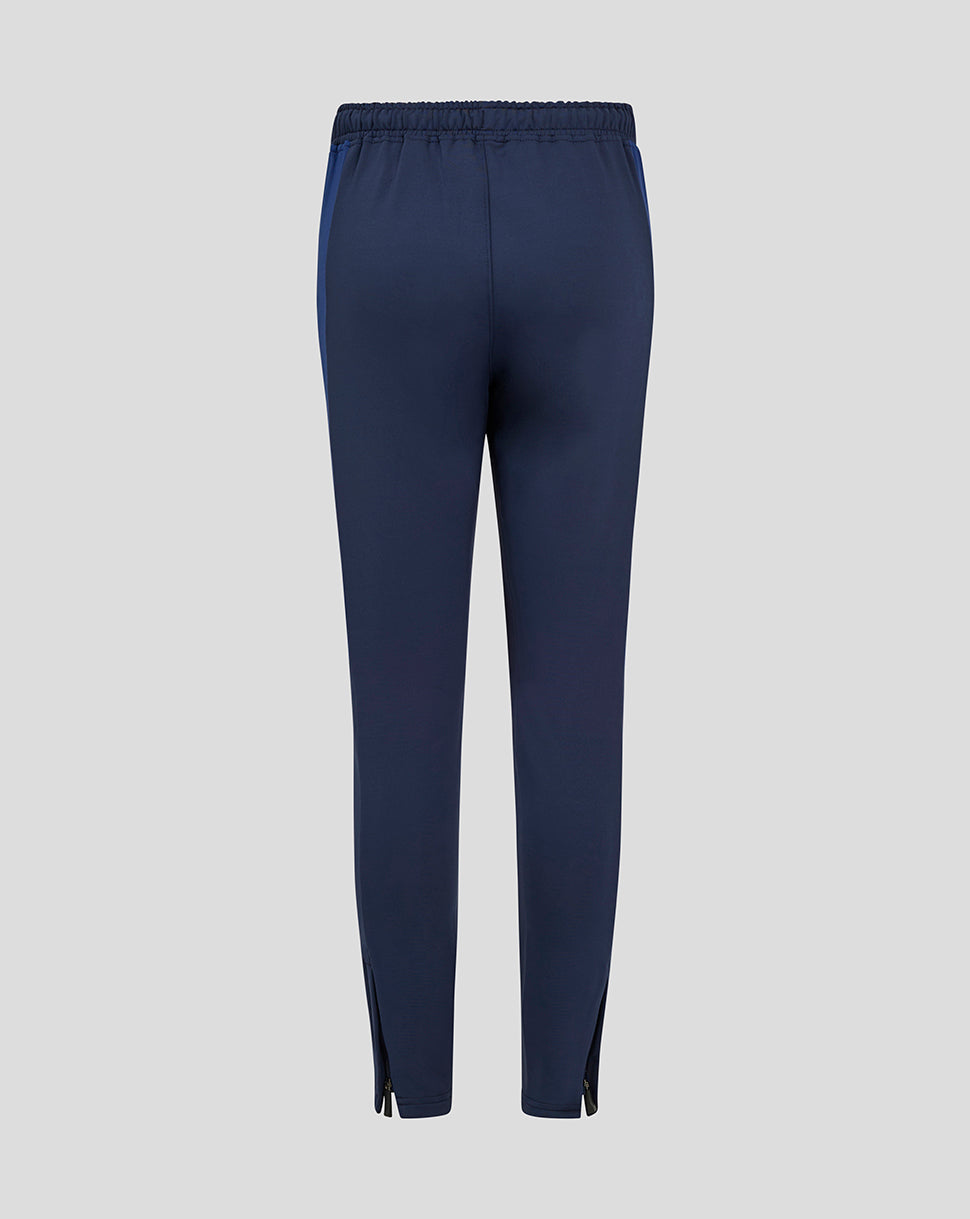 Back view of navy Preston Junior Training Pants with elastic waistband