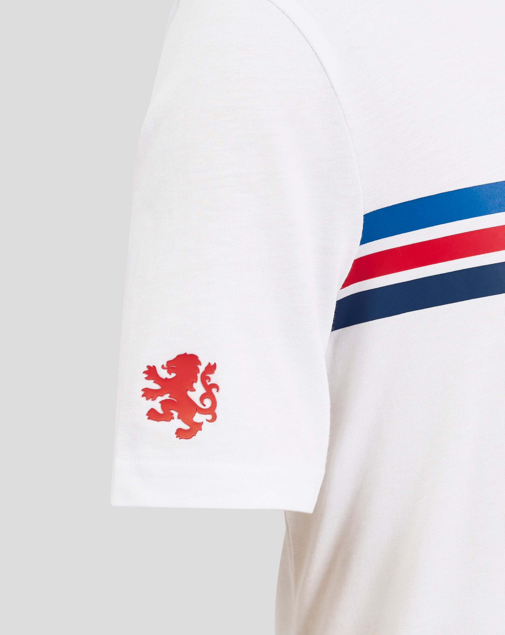 White Rangers Junior Classic Cotton Tee with a red lion crest on the front.