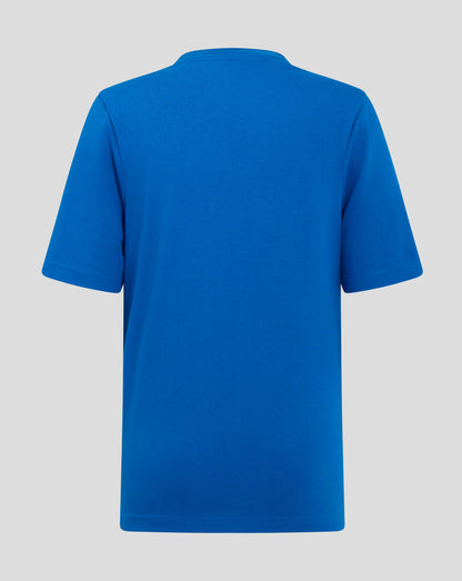 Back view of blue Rangers Junior Core Crest T-shirt