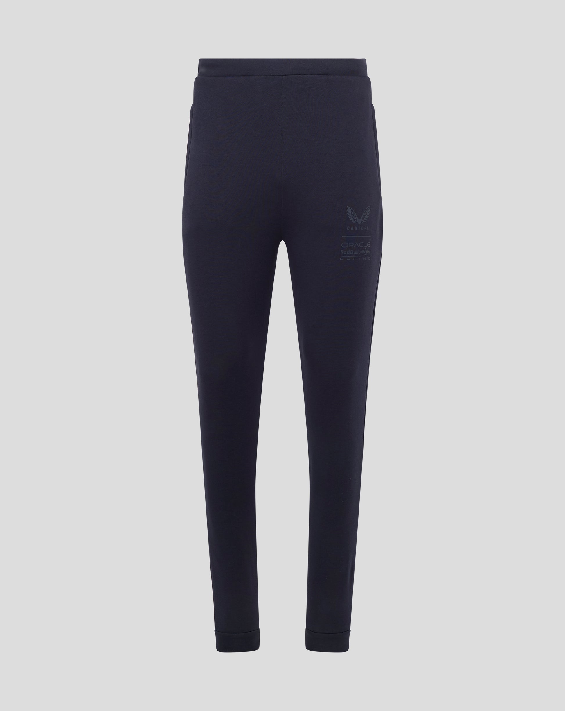 Navy Oracle Red Bull Racing men's jogger Night Sky front view with logo on the thigh