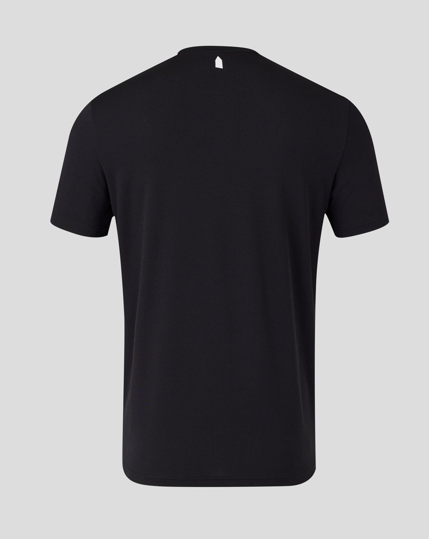 Back view of Everton 25/26 Junior Third Shirt in black with a small white keyhole cut out at the neckline.