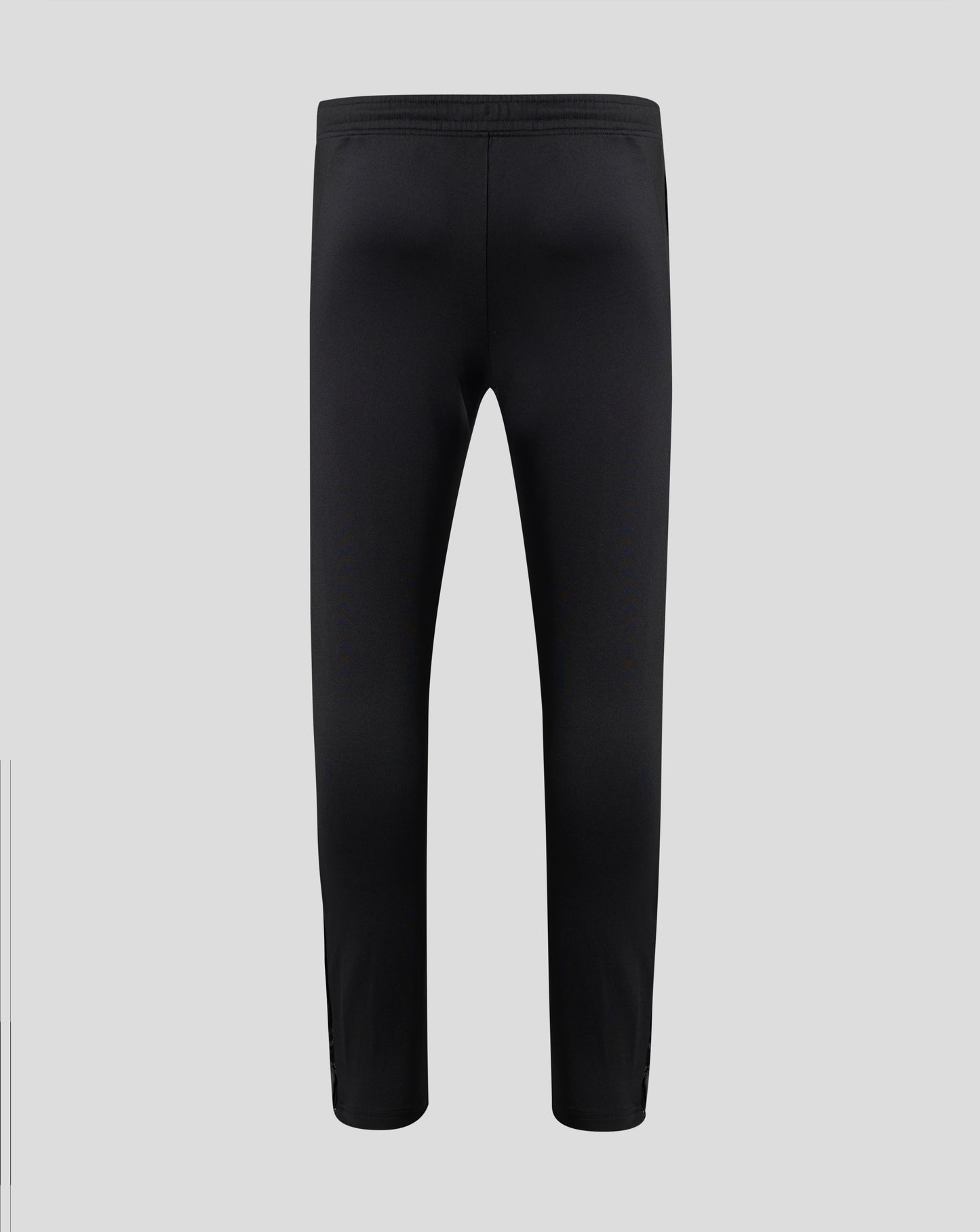 Back view of Everton FC men's 25/26 performance knit pants in black with an elastic waistband