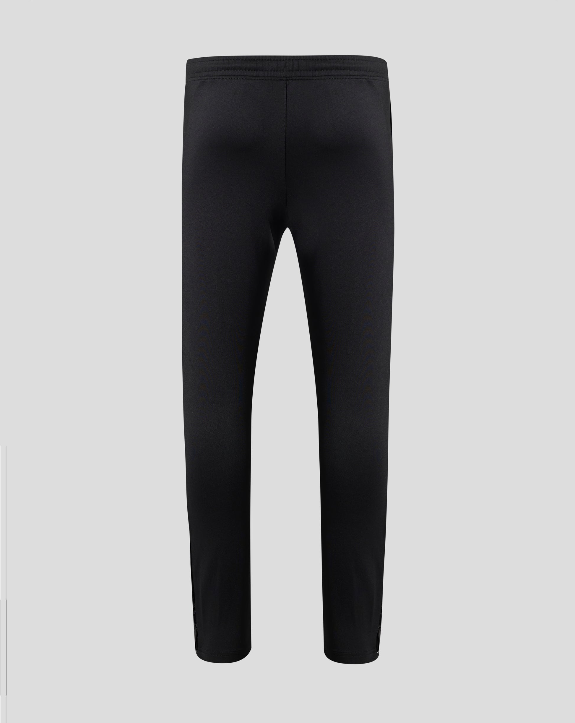 Back view of Everton FC men's 25/26 performance knit pants in black with an elastic waistband