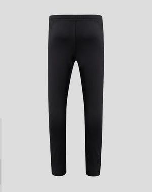 Back view of Everton FC men's 25/26 performance knit pants in black with an elastic waistband