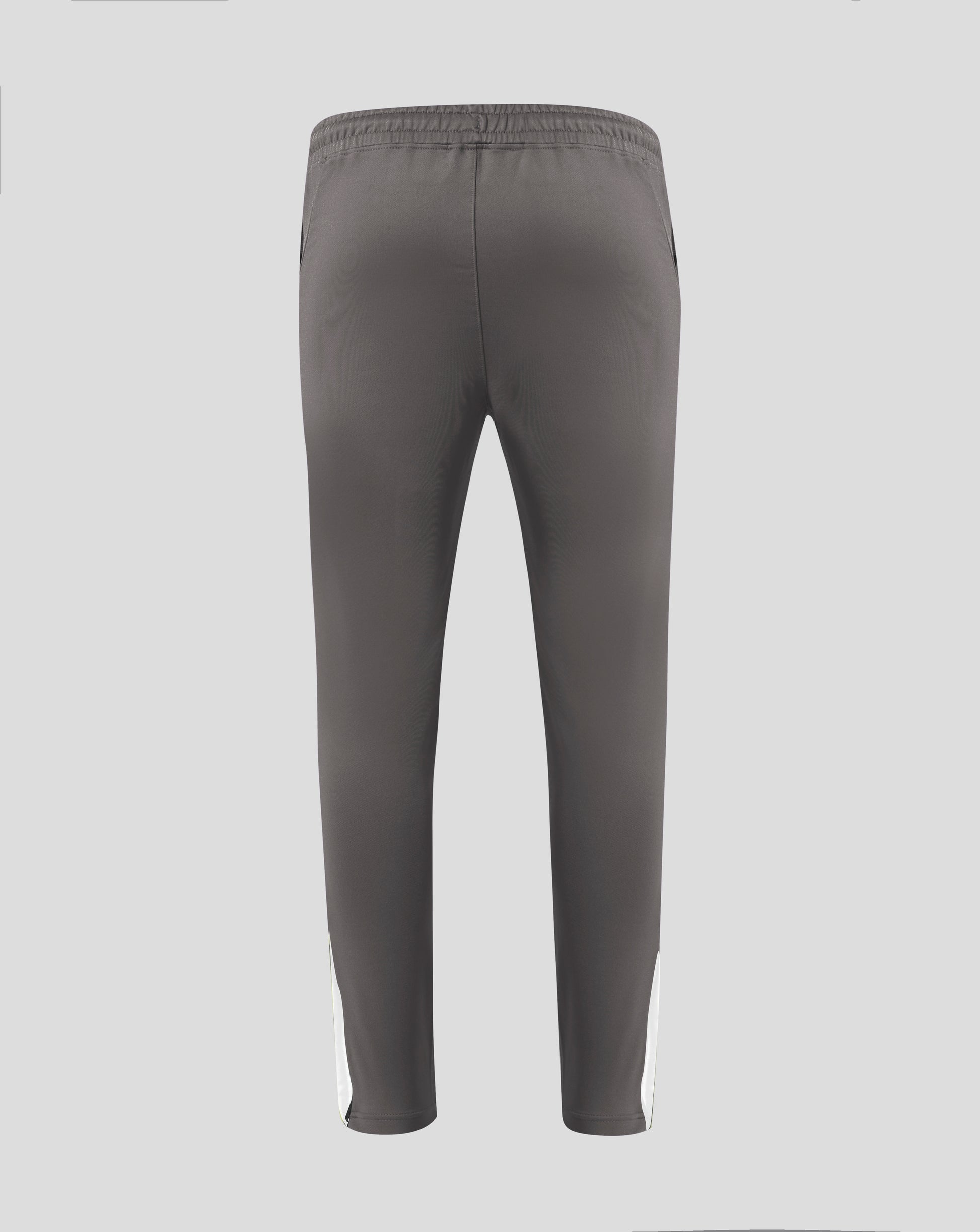 Back view of dark gray Everton performance knit pants with crest on the left thigh.