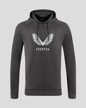 Everton men's presentation hoodie in thunderstorm gray featuring a large white wing logo and EVERTON across the chest
