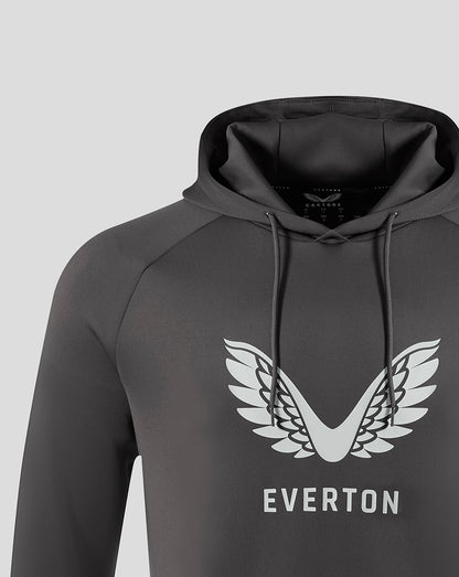 Everton men's presentation scuba hoodie in thunderstorm gray with white wing crest and EVERTON lettering.