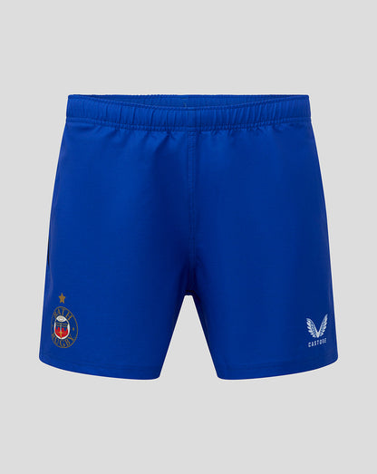 Blue Bath Rugby Pro Shorts with Bath crest on left leg, Castore logo on right, and a gold star above the crest