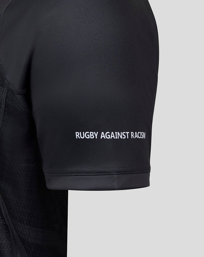 Sleeve with Rugby Against Racism slogan on Bath Rugby Pro Shirt
