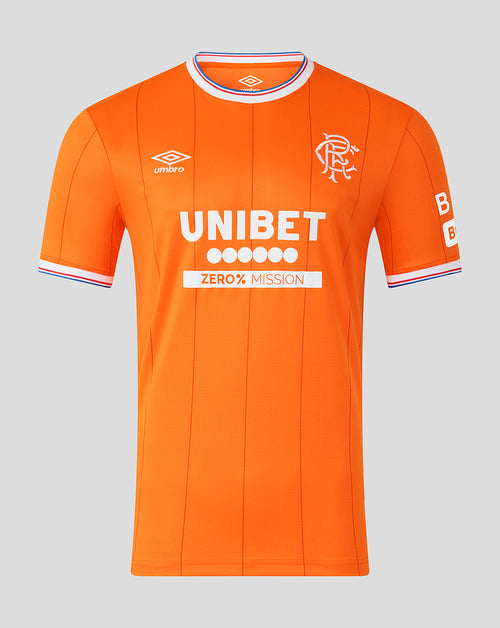 Orange Rangers Fourth Shirt with crest on left chest and Umbro logo on right chest