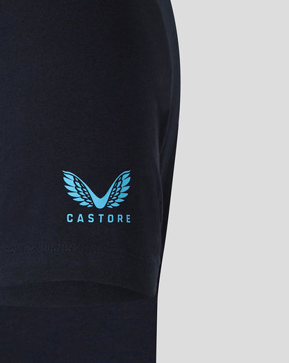 Navy Majesticks Arms short sleeve tee with light blue winged Castore logo on the sleeve