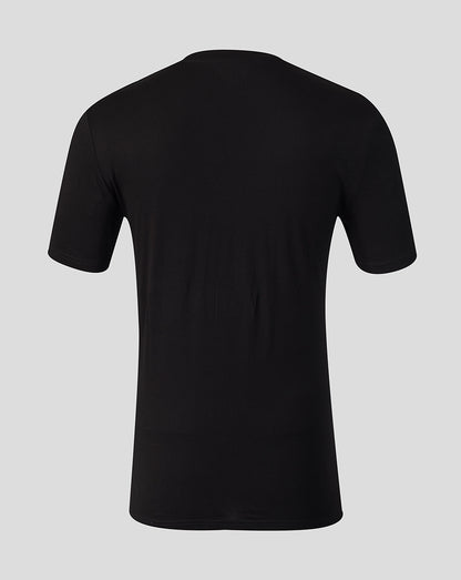 Back view of black Sunrisers Leeds The Hundred Small Wings T Shirt with a plain back