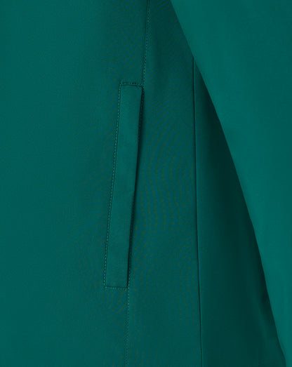Close-up of side pocket on botanical garden teal Leicester Tigers training rain jacket
