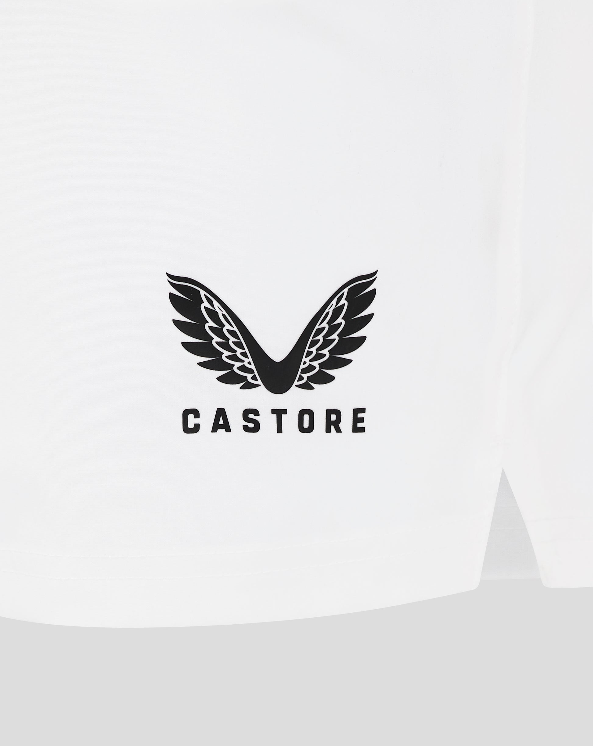White Castore packaging featuring the brand's black wing logo