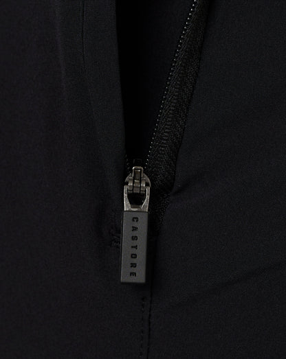 Rear view of black Woven Training Short focusing on waistband and clean rear panel