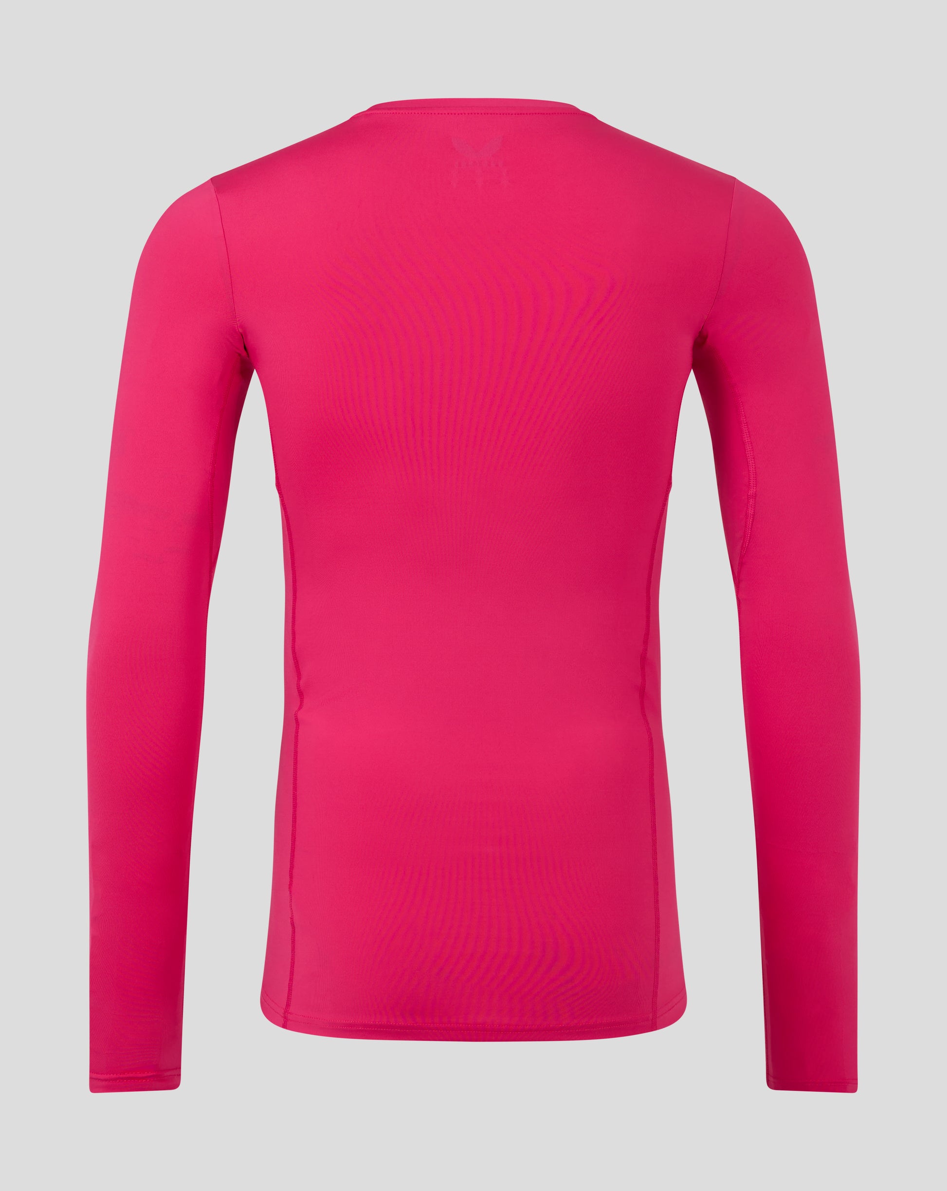 Back view of Beetroot Purple baselayer long sleeve top with Castore logo near the neckline.