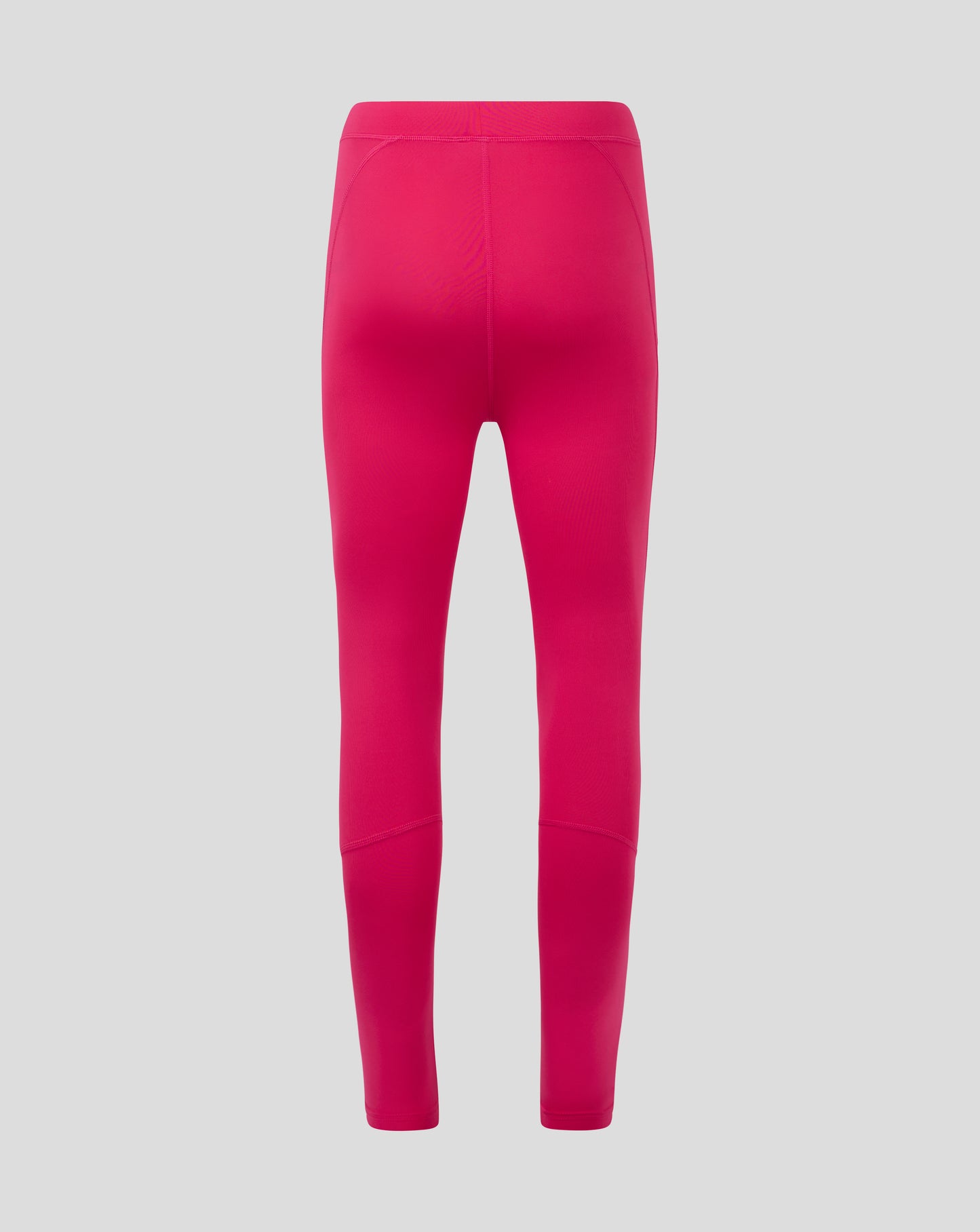Rear view of Beetroot purple mens baselayer legging showing panel seams and smooth fabric