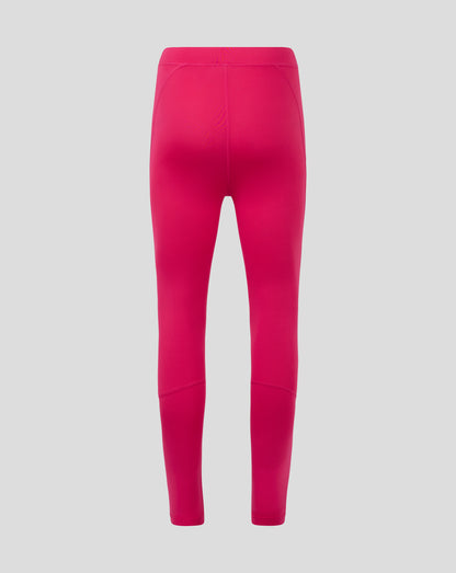 Rear view of Beetroot purple mens baselayer legging showing panel seams and smooth fabric