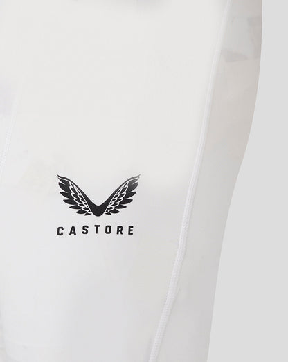 White mens baselayer legging with Castore logo on the thigh