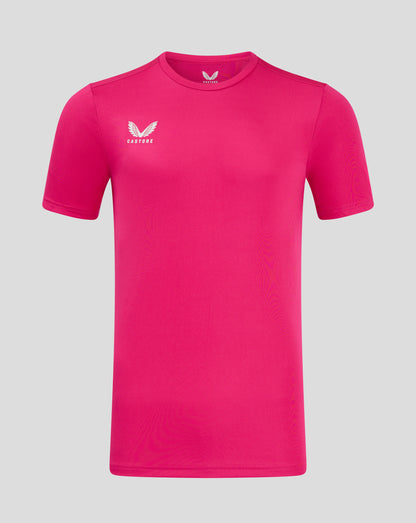 Beetroot Purple Mens Performance Tee with crew neck and white Castore logo on chest