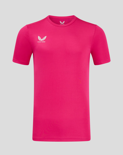 Beetroot Purple Mens Performance Tee with crew neck and white Castore logo on chest