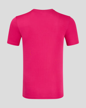 Back view of Beetroot Purple men's performance tee