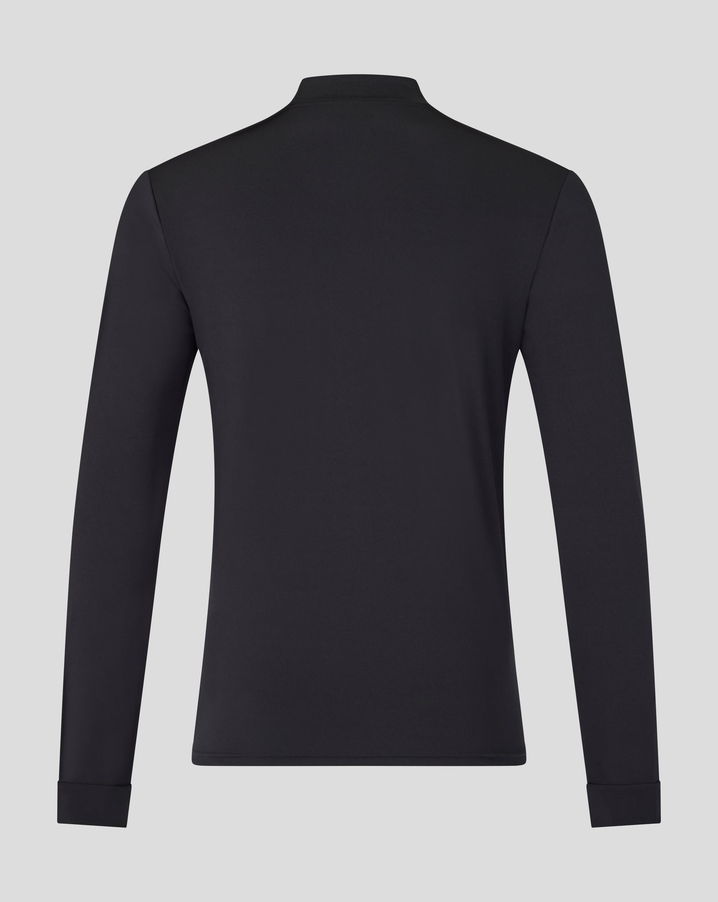Back view of a black Leicester Tigers 25/26 training midlayer in the Caviar color