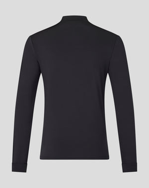 Back view of a black Leicester Tigers 25/26 training midlayer in the Caviar color