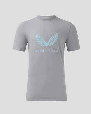 Light gray Tradewinds Aston Villa Coaches Travel Logo Tee with pale blue wing logo on the chest