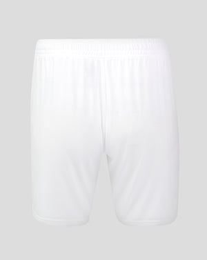 Close up of white Rangers Home Shorts waistband with internal drawcords