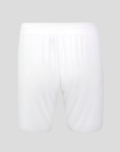 Close up of white Rangers Home Shorts waistband with internal drawcords
