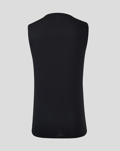 Back view of black Saracens training vest