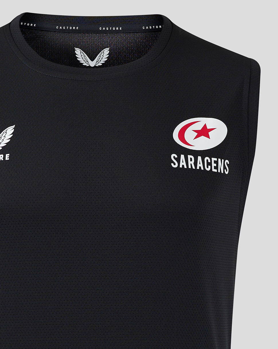 Right chest features the Saracens circular logo with a red star on a white oval