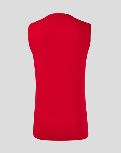 Back view of red Saracens men's training vest