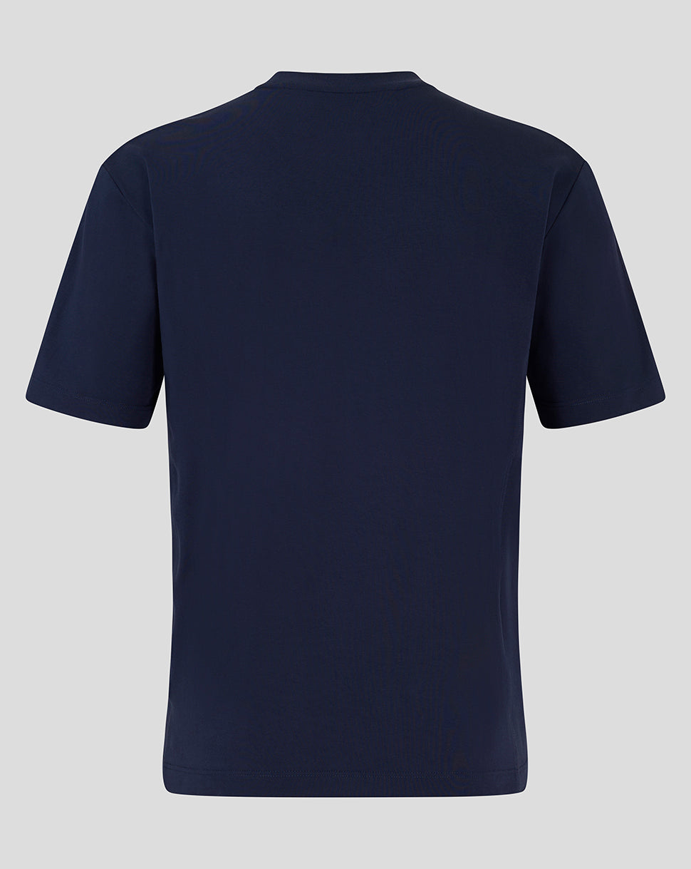 Back view of navy Everton 24/25 Women's Travel Tee