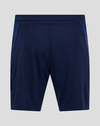 Back view of navy Preston women's training shorts.