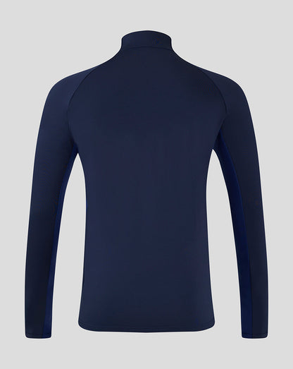 Back view of Mansfield Junior 24/25 Training 1/4 Zip navy top
