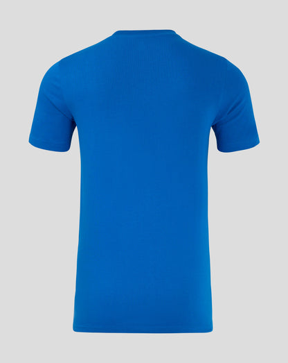 Back view of blue Rangers Core Crest T-Shirt with no front print.