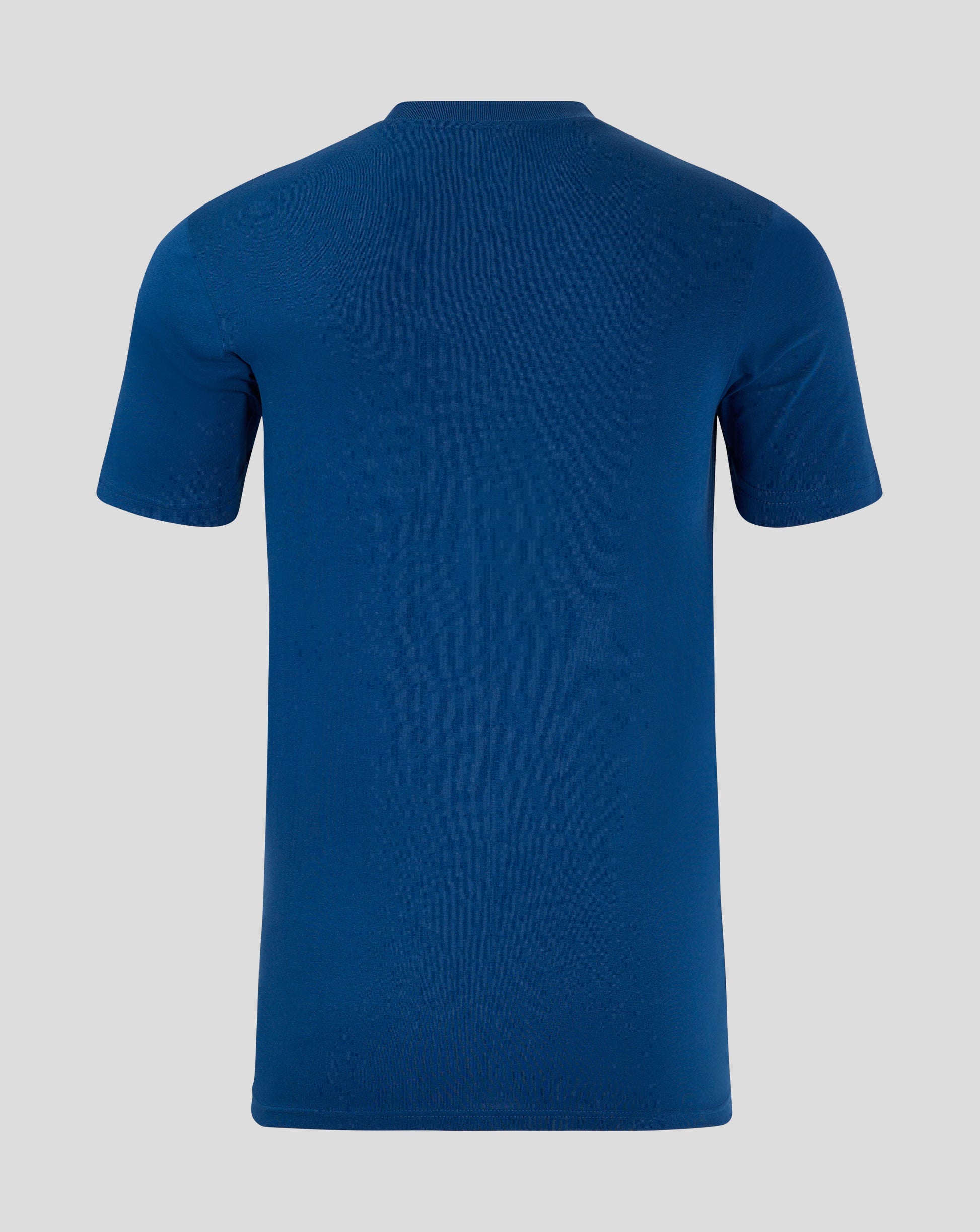 Back view of navy Rangers Crest T Shirt with crew neck and straight hem