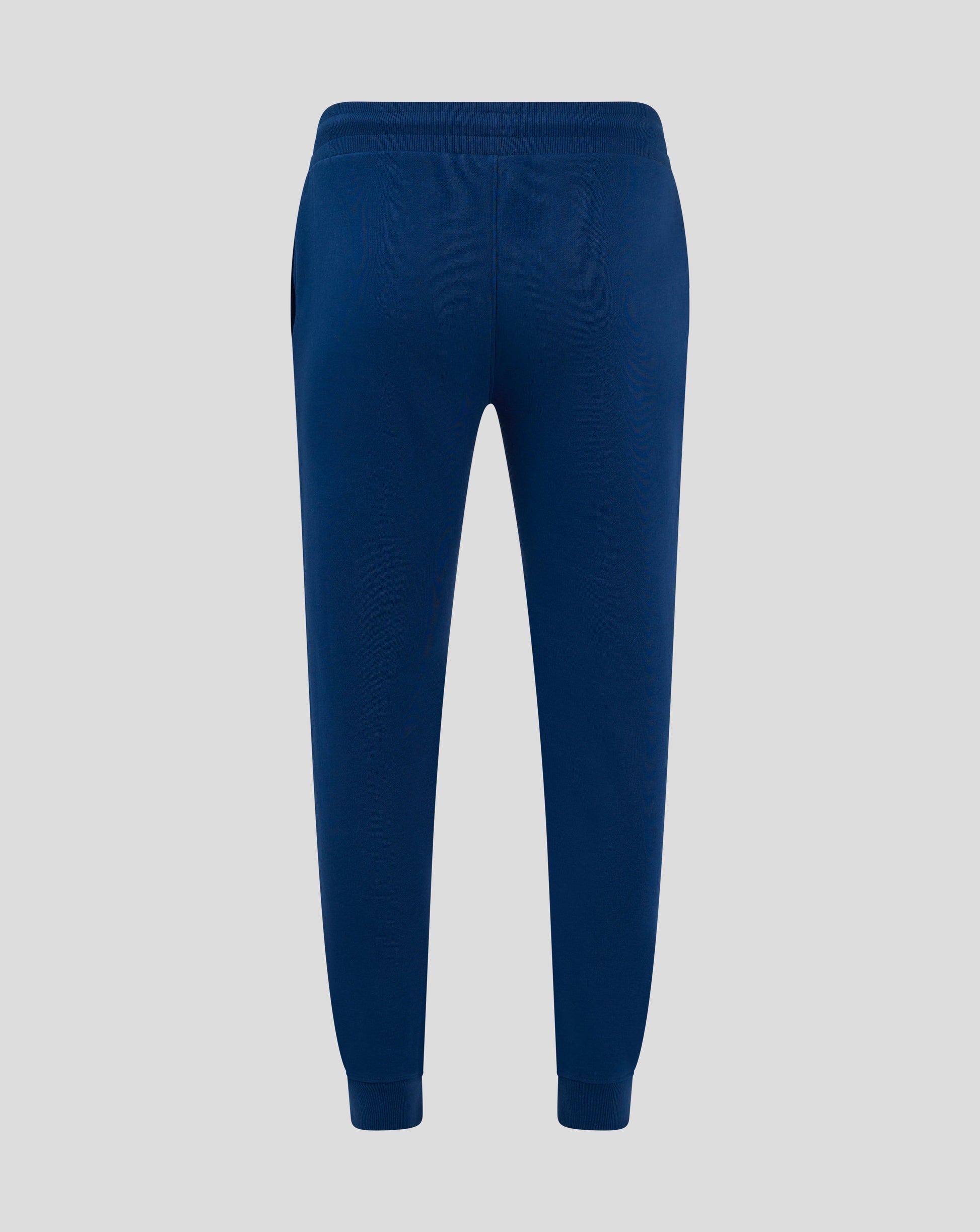 Lower leg close-up of navy Rangers Core Joggers with red crest visible on the left leg.