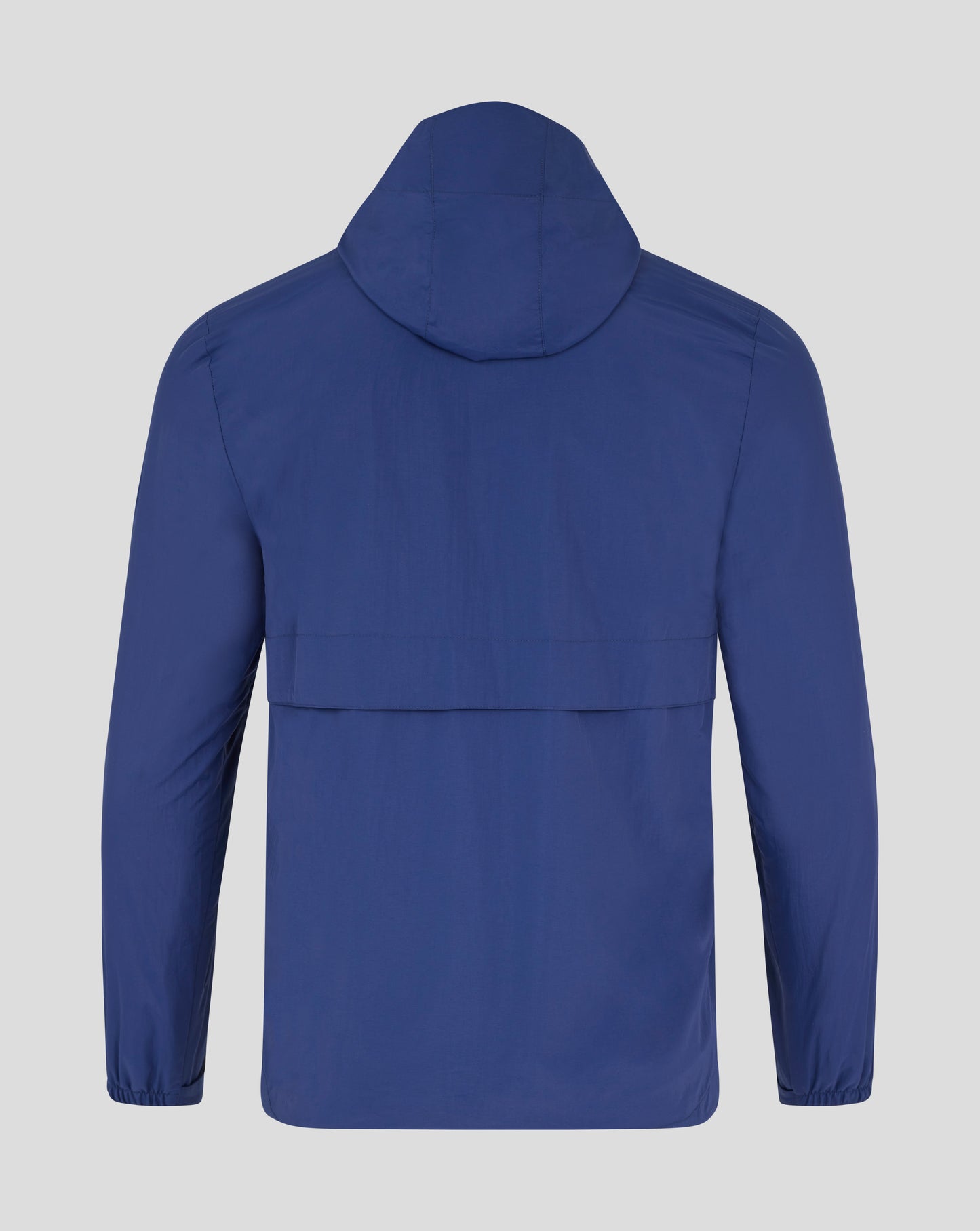 Blue Rangers Men's Anorak back view showing the hood and shoulder seams