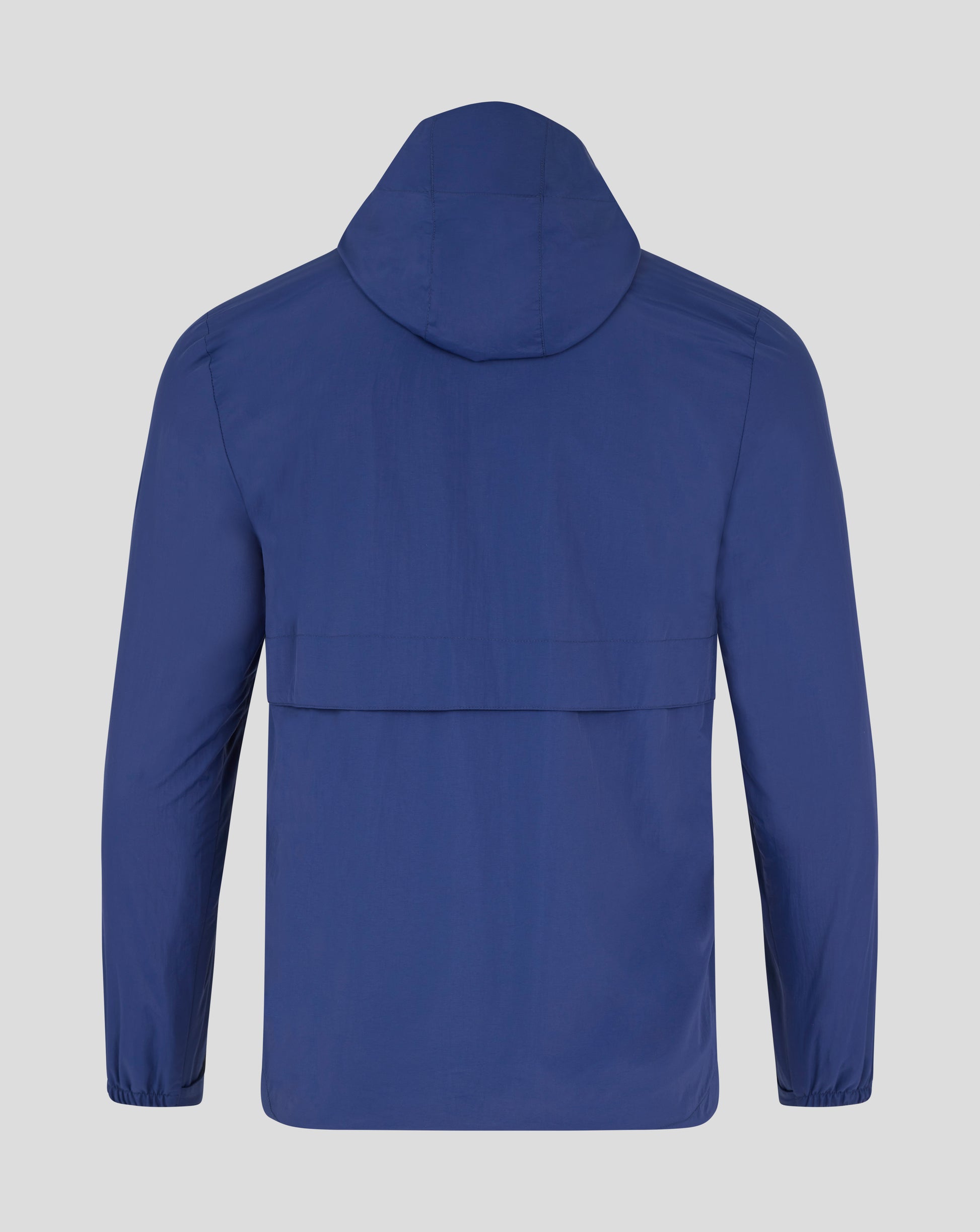 Blue Rangers Men's Anorak back view showing the hood and shoulder seams