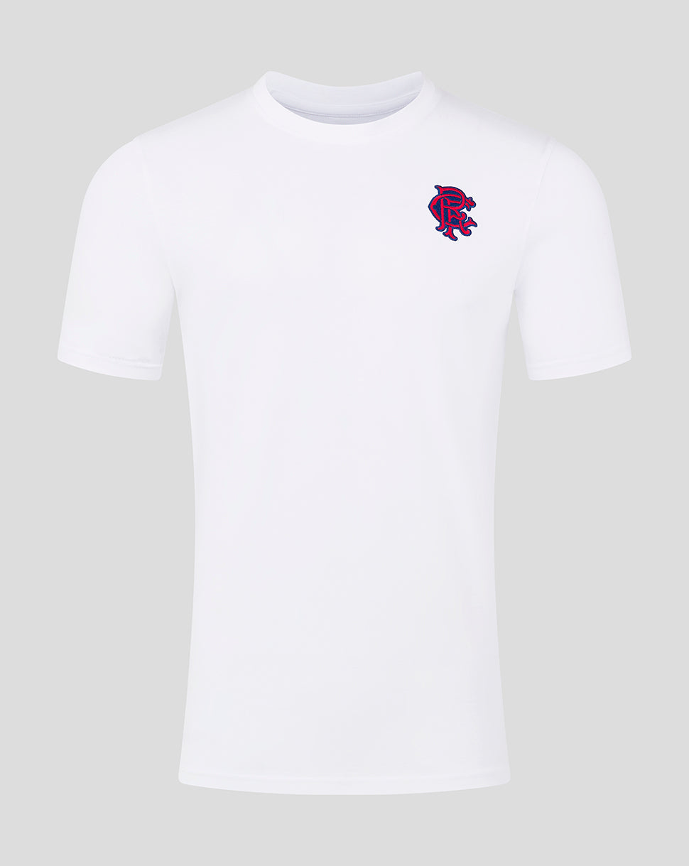 White Rangers Junior Core Fan Crest Top with embroidered crest on left chest