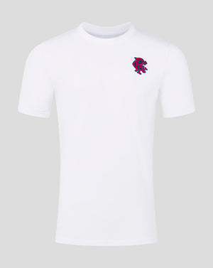White Rangers Junior Core Fan Crest Top with embroidered crest on left chest