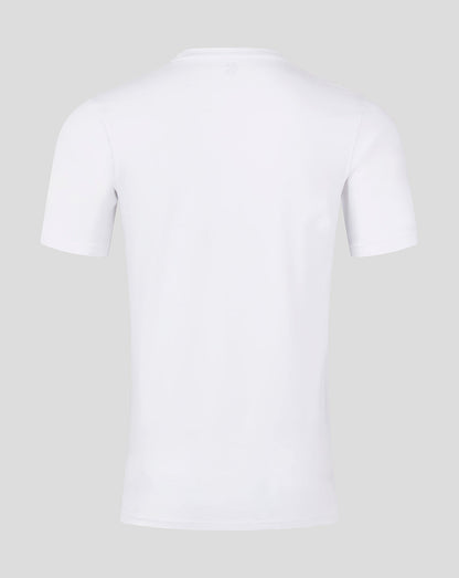 Back view of white Rangers Junior Core Crest Top
