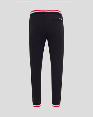 Back view of black Saracens joggers with a back pocket and EST 1996 detail on the waistband