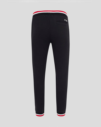 Back view of black Saracens joggers with a back pocket and EST 1996 detail on the waistband