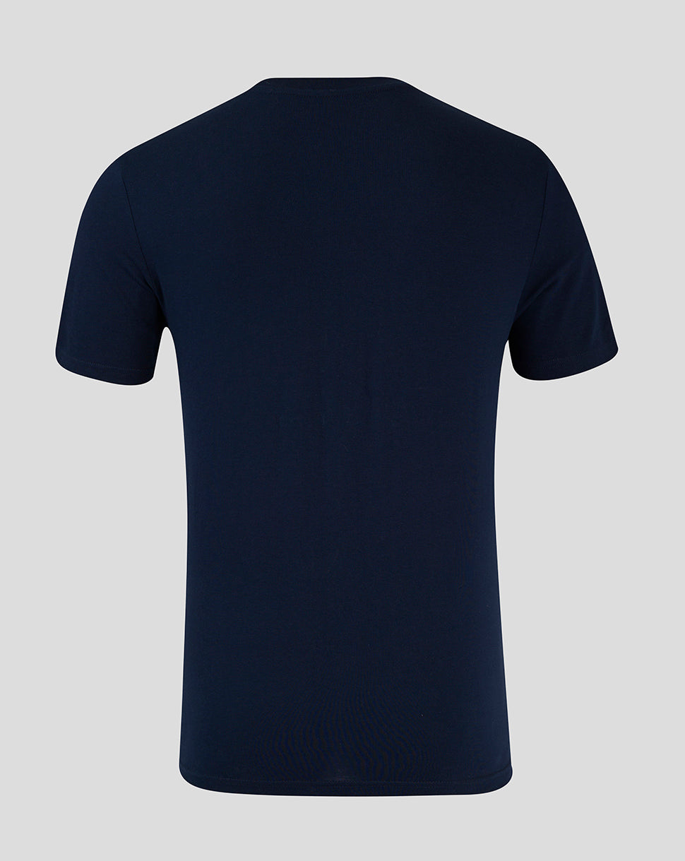 Back view of navy Vive Le Tour 2024 unisex T-shirt.