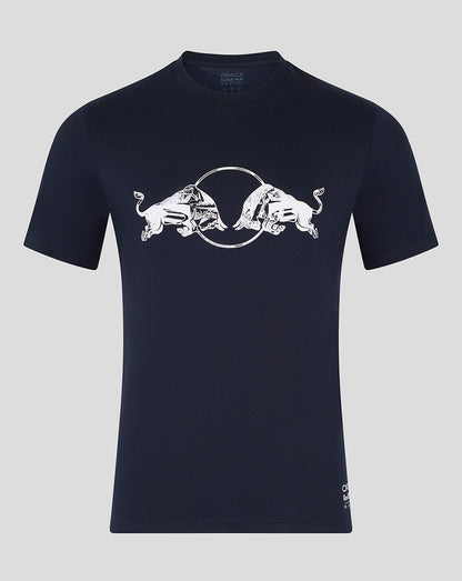 Oracle Red Bull Racing Night Sky navy T shirt with the white circular bull logo on the chest.