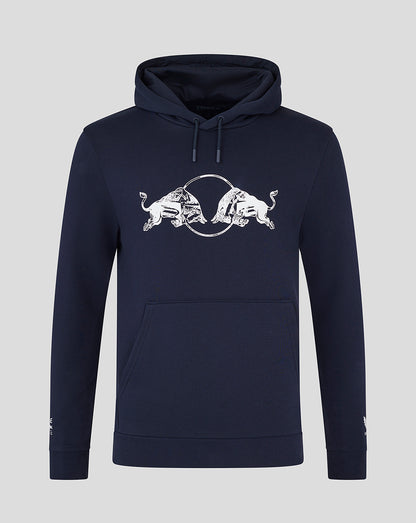 Navy Night Sky Oracle Red Bull Racing unisex graphic bull hoodie with white logo on chest